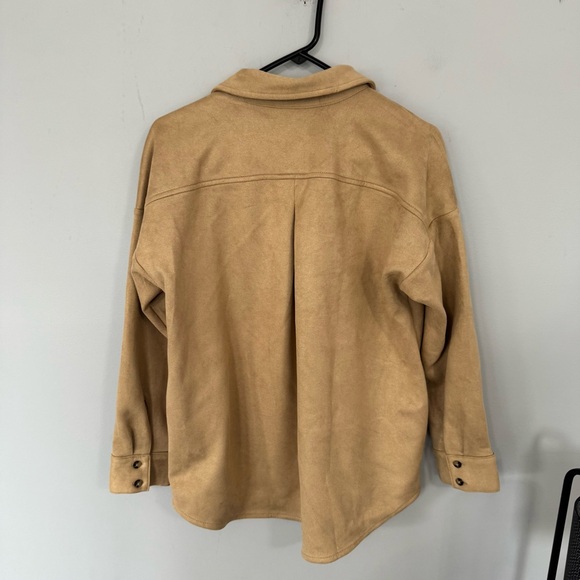 J. Jill Faux Suede Heavierweight Button Down Shirt Women’s Size Medium Petite - Picture 2 of 7